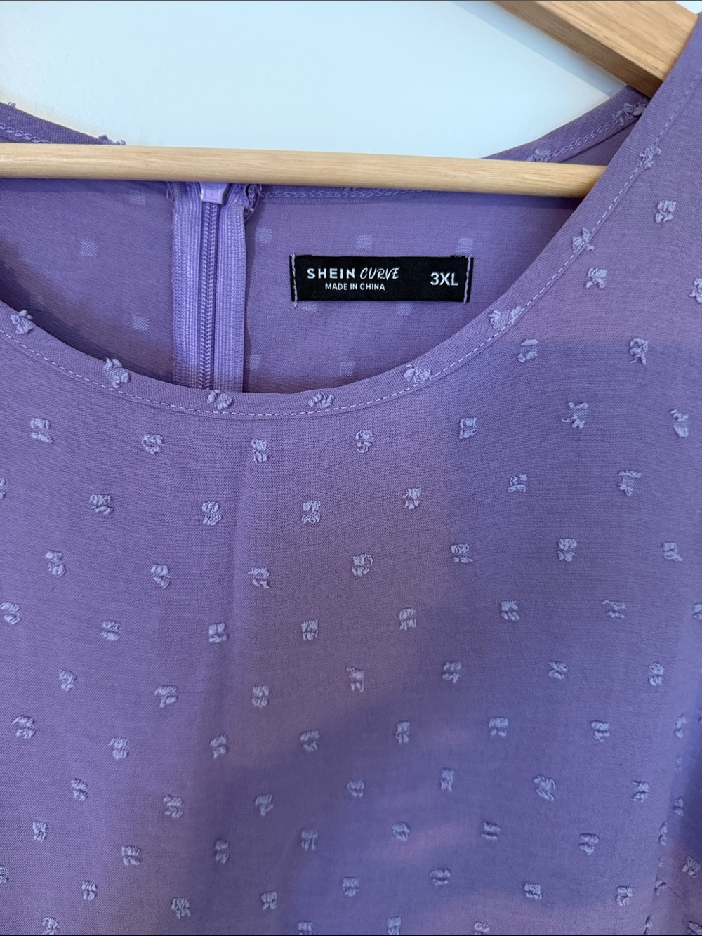 SHEIN Lavender Tiered Flutter-Sleeve Dress - Picture 2 of 3